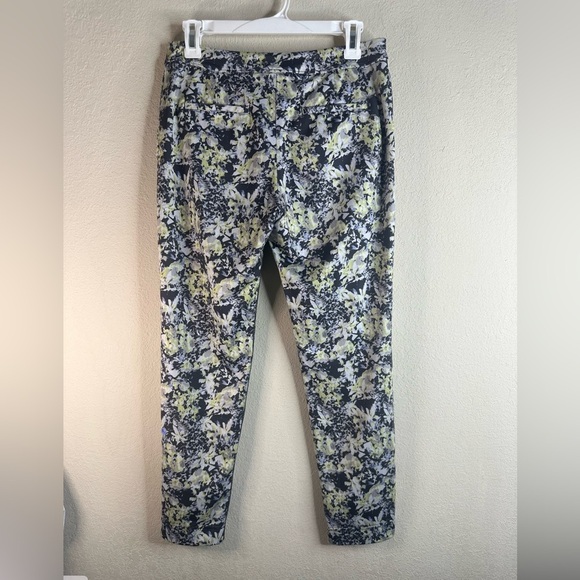 Lululemon Jet Crop Luxtreme Crosscourt Petal Black Clarity Yellow size 6 - Picture 3 of 6
